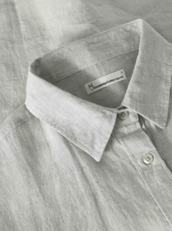 ASTER fold up short sleeve linen shirt Dam