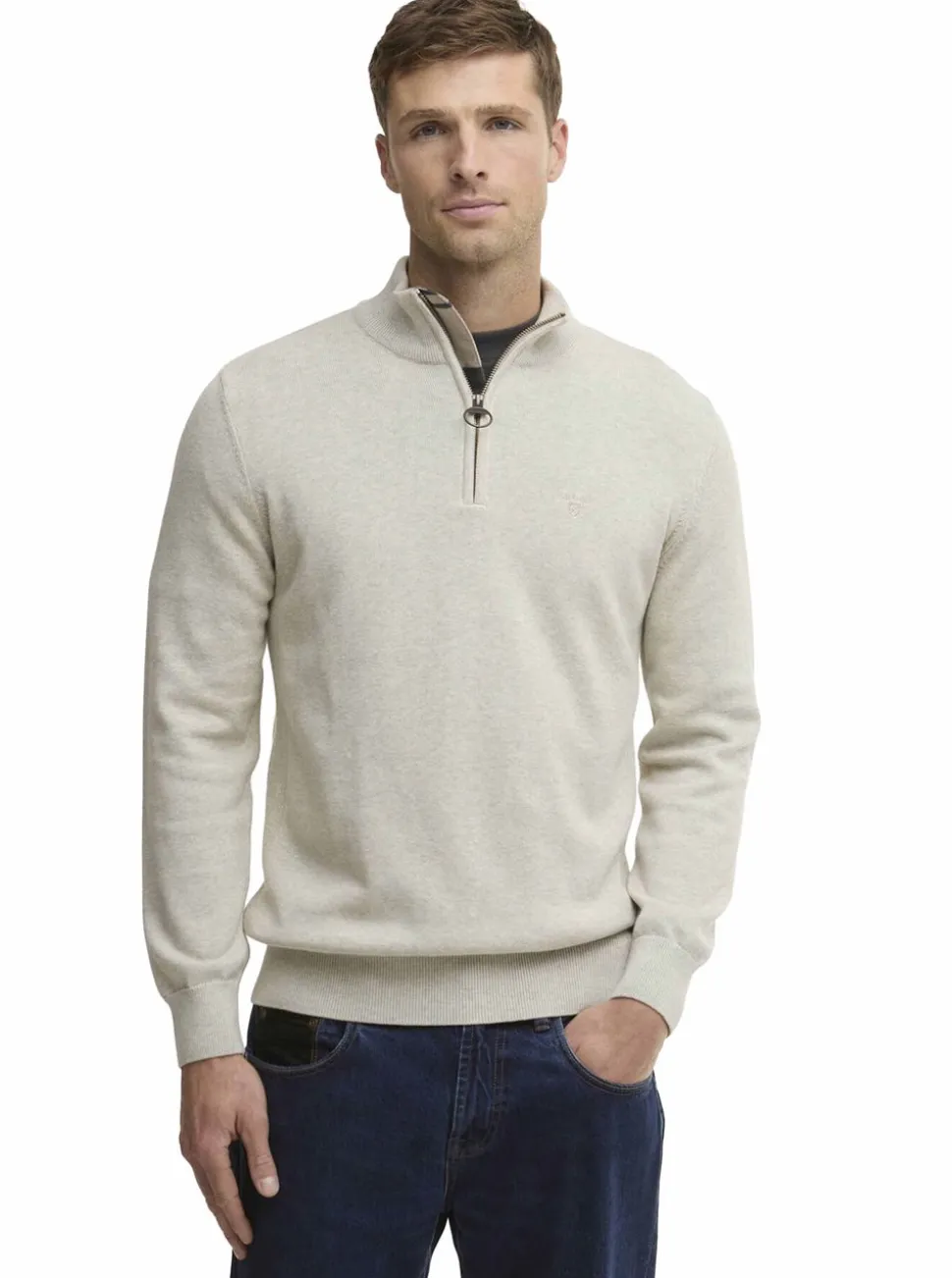 Barbour Cotton Half zip Herr