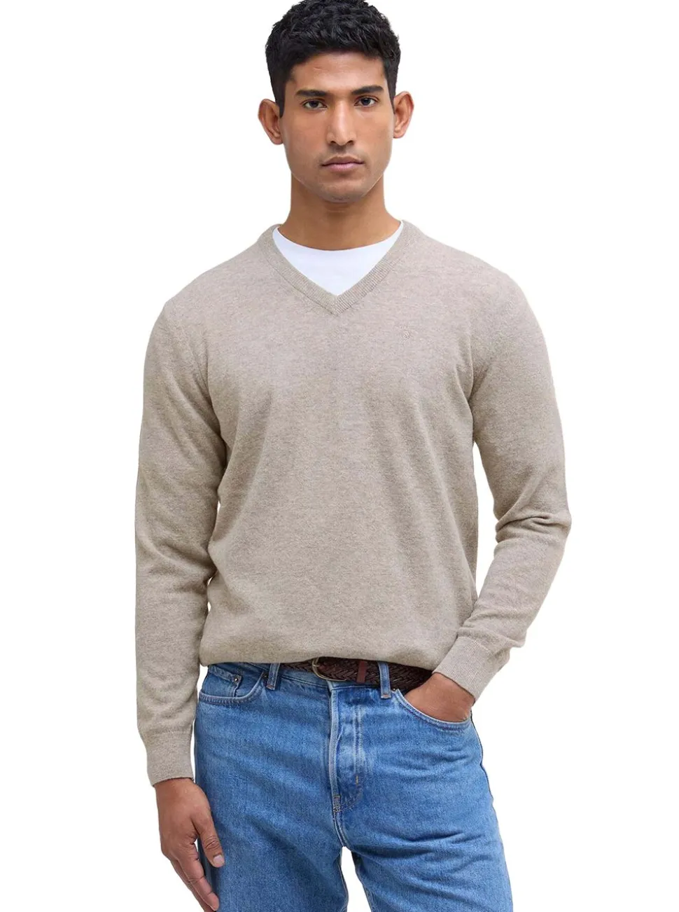 Barbour Essential V-neck Wool Jumper Herr