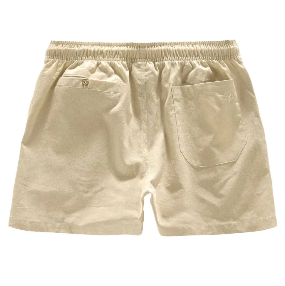 Beige Linen Shorts Herr