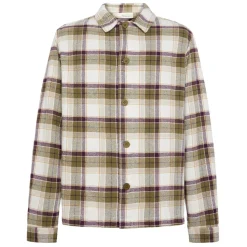 Big checked heavy flannel overshirt - GOTS/Vegan