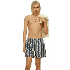 Blue Scribble Swim Shorts Herr