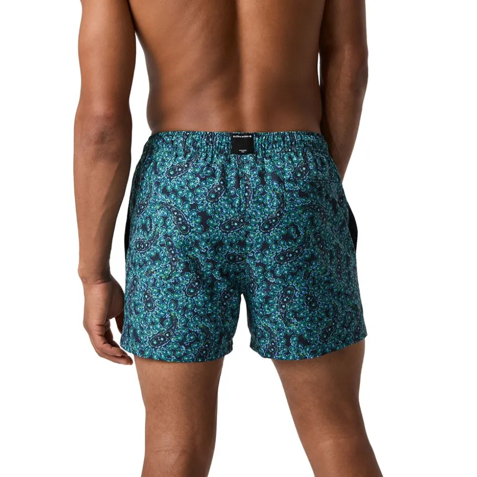 Borg Print Swim Shorts Herr