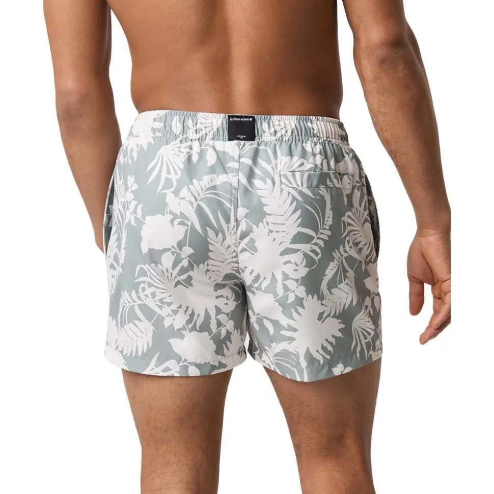 Borg Print Swim Shorts Herr