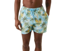 Borg Print Swim Shorts Herr