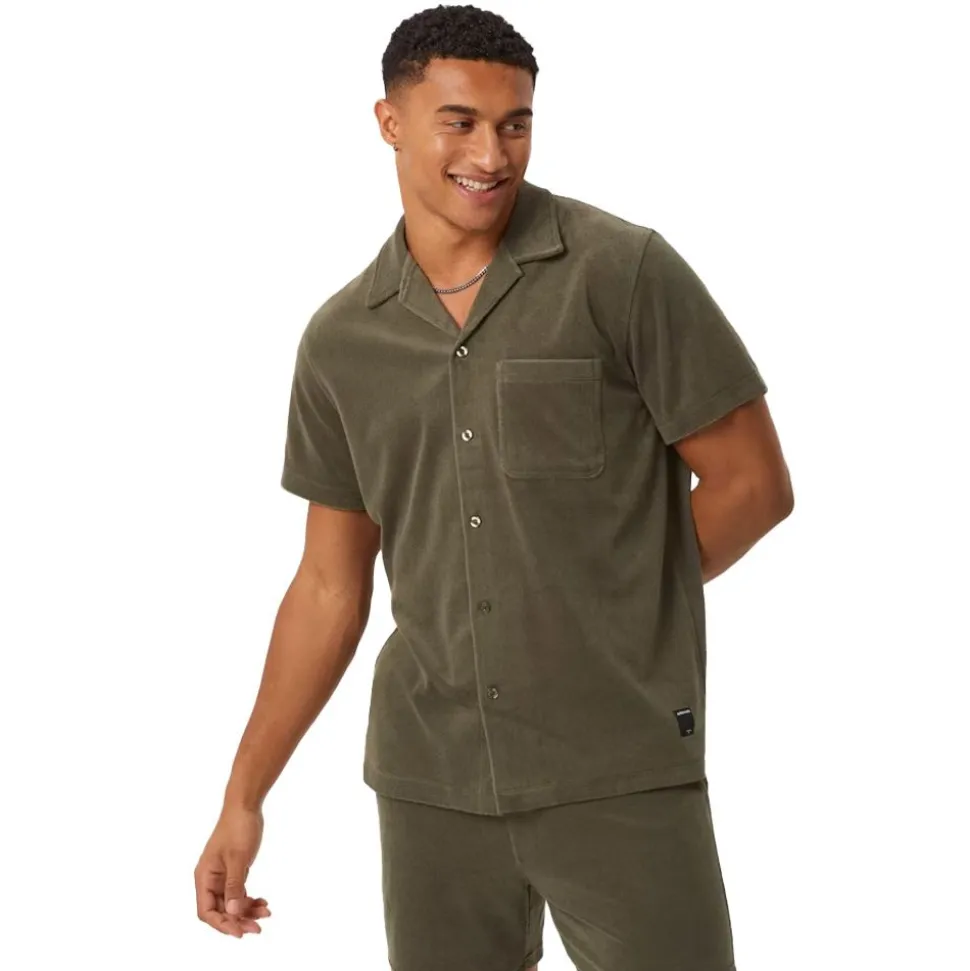 Borg Toweling Pool Shirt Herr