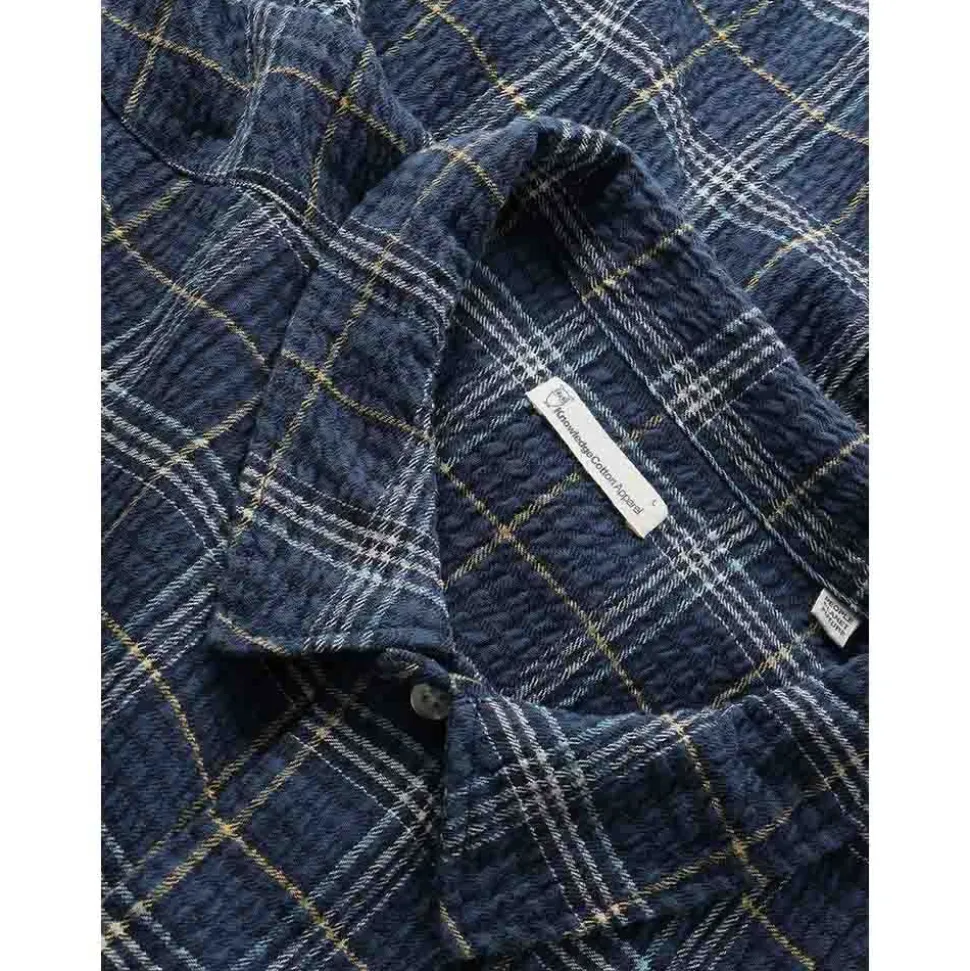 Box Fit Seersucker Short Sleeved Shirt Herr