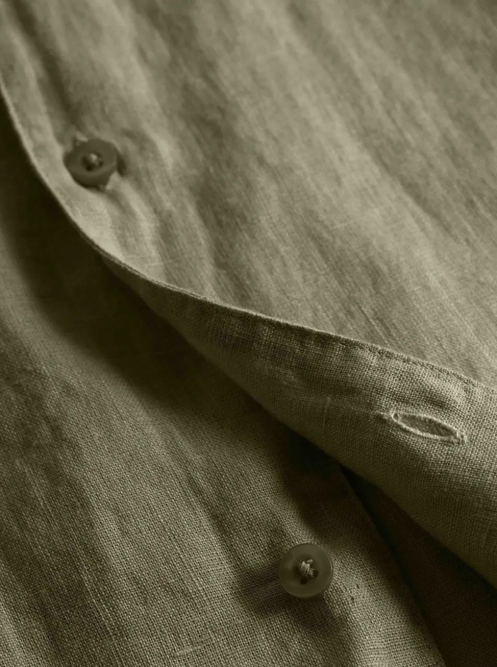 Box fit short sleeved linen shirt GOTS/Vegan herr