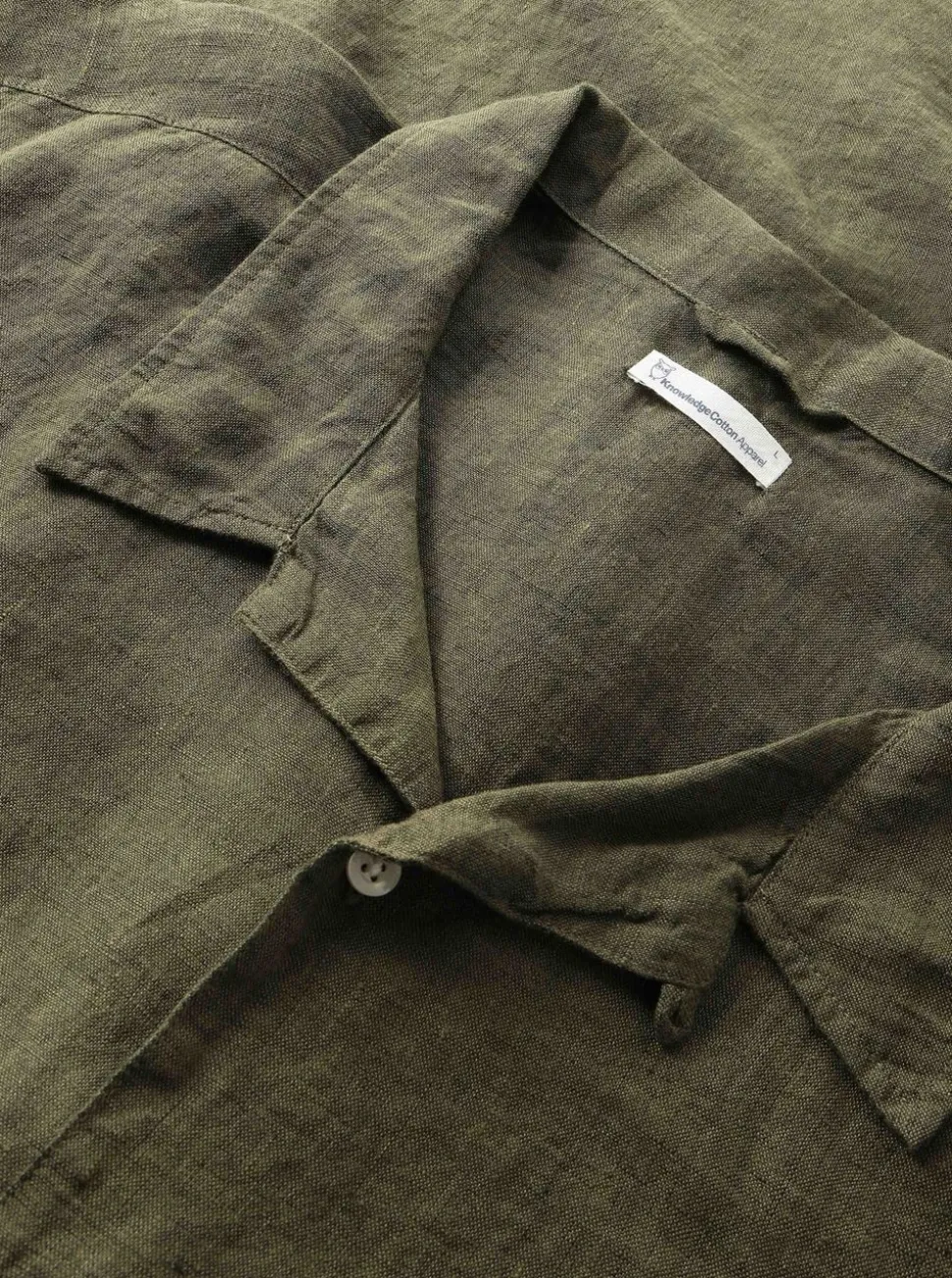 Box fit short sleeved linen shirt GOTS/Vegan herr
