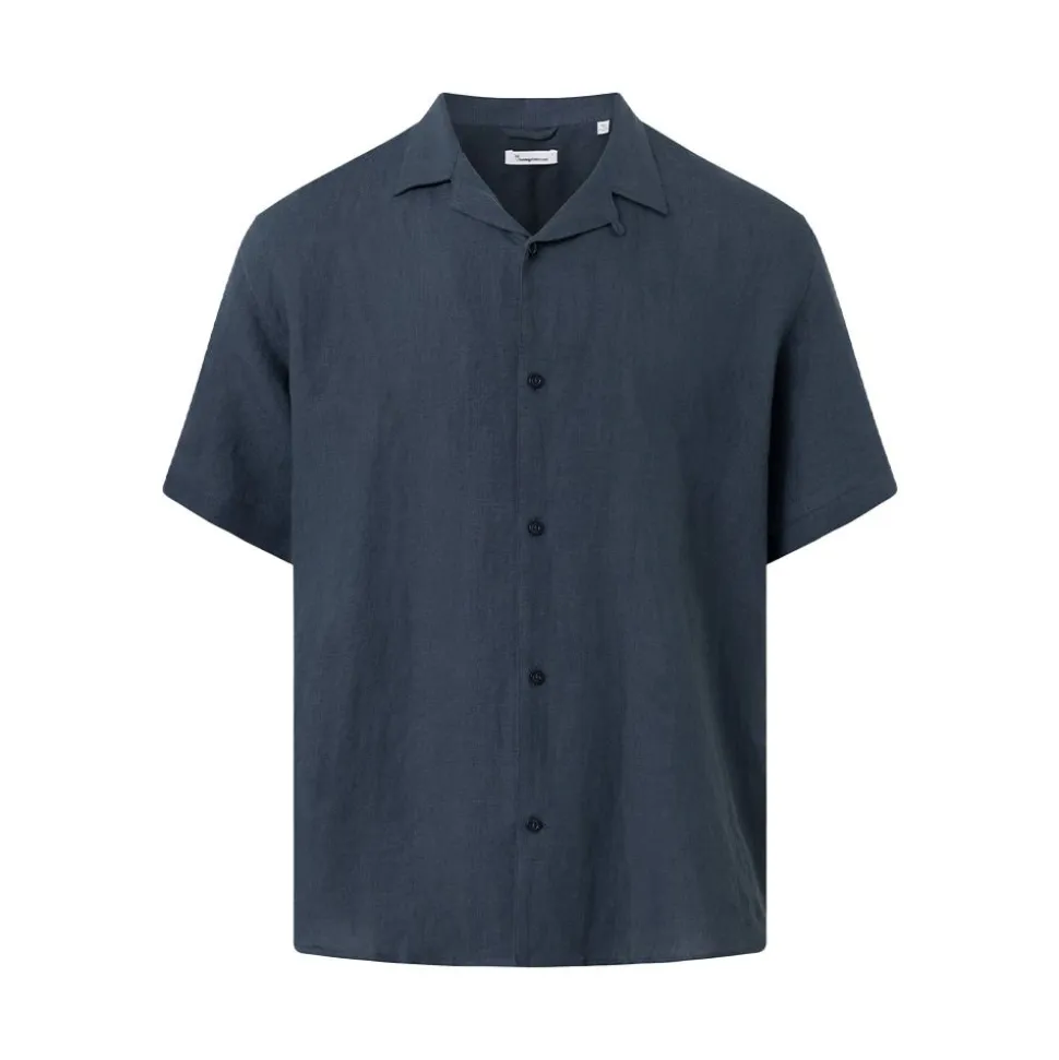 Box Fit Short Sleeved Linen Shirt Herr
