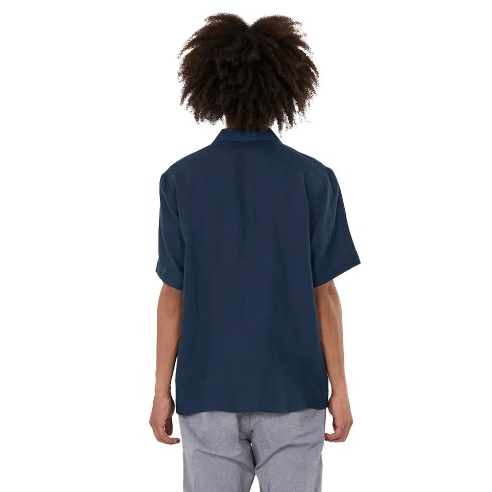 Box Fit Short Sleeved Linen Shirt Herr