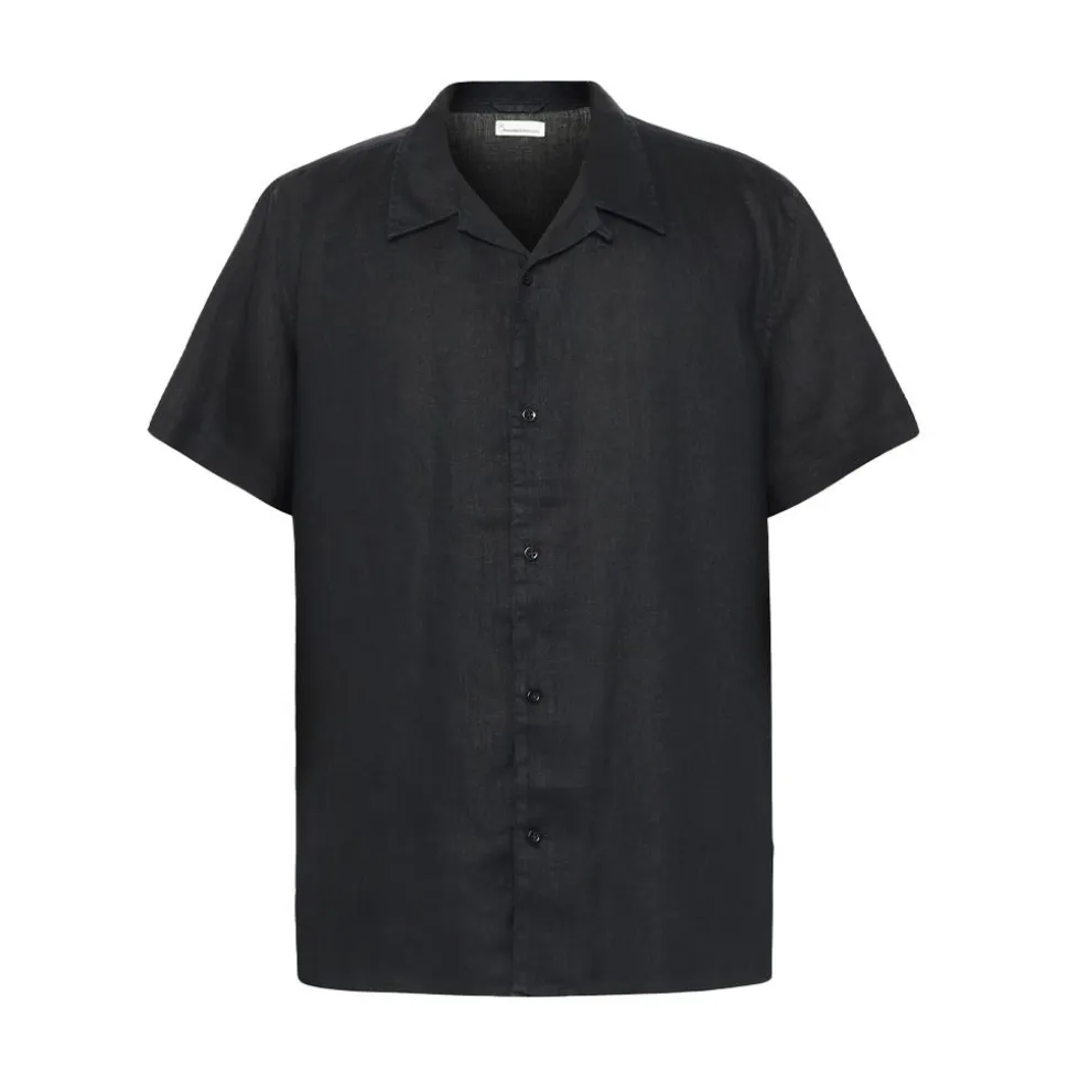 Box Fit Short Sleeved Linen Shirt Herr