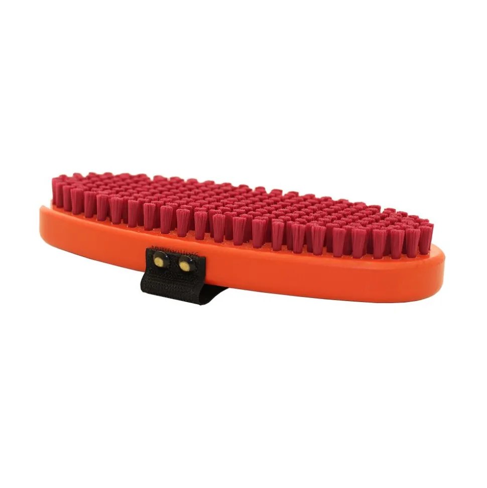 Brush Oval Fine Red Nylon