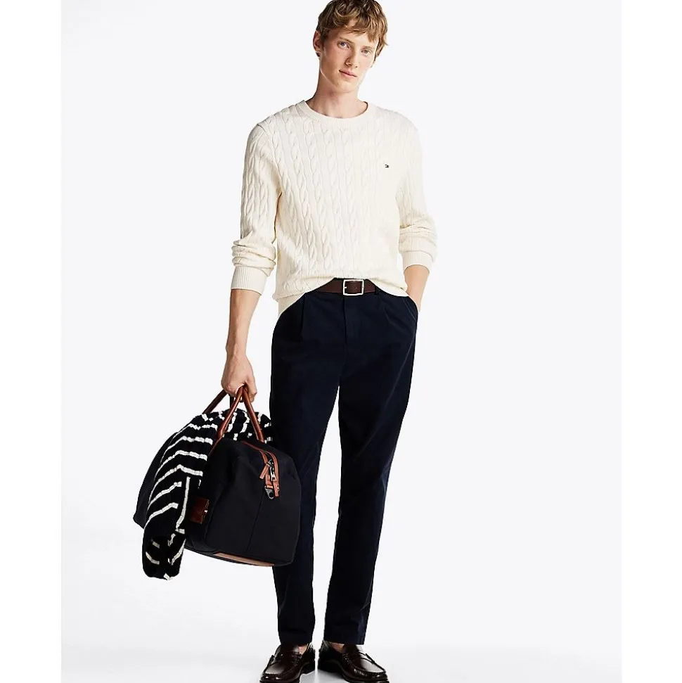 Cable Knit Crew Neck Jumper Herr