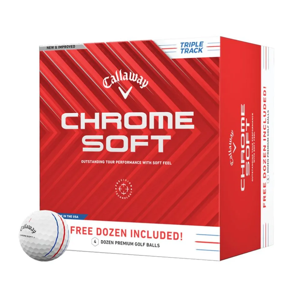 Chrome Soft Triple Track 4 Dozen Golf Balls