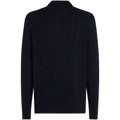 Classic Cable Polo Zip Trough Herr