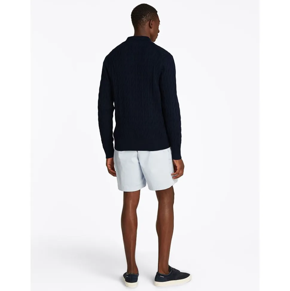 Classic Cable Polo Zip Trough Herr