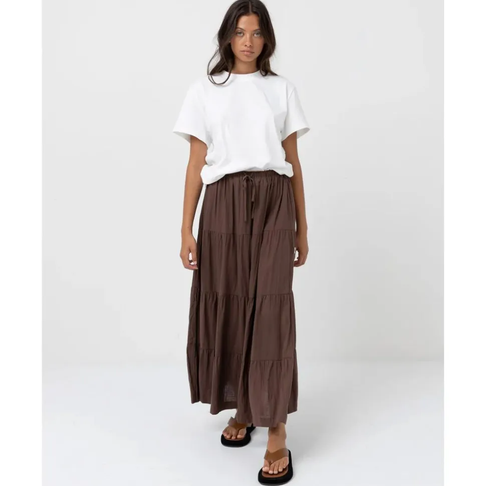 Cllassic Tiered Maxi Skirt Dam
