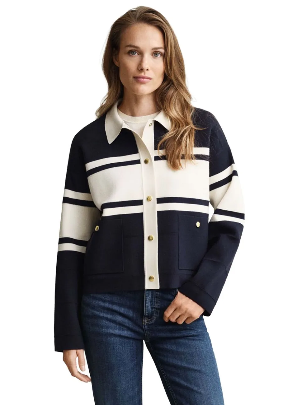 COLOR BLOCKED CARDIGAN dam