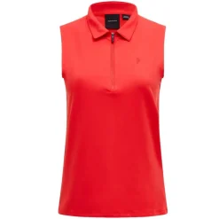 Comfort Zip Seeveless Polo Dam