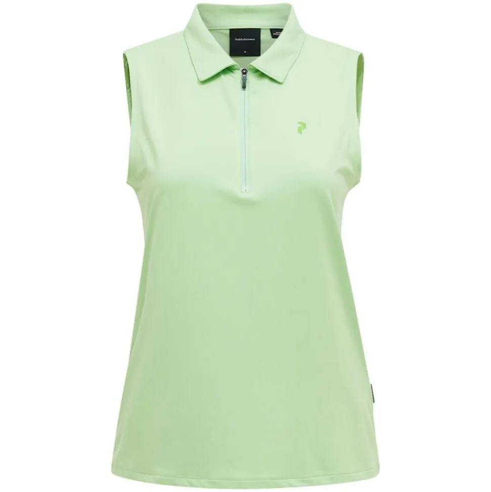 Comfort Zip Seeveless Polo Dam