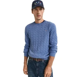 Cotton Cable Crew Neck Herr