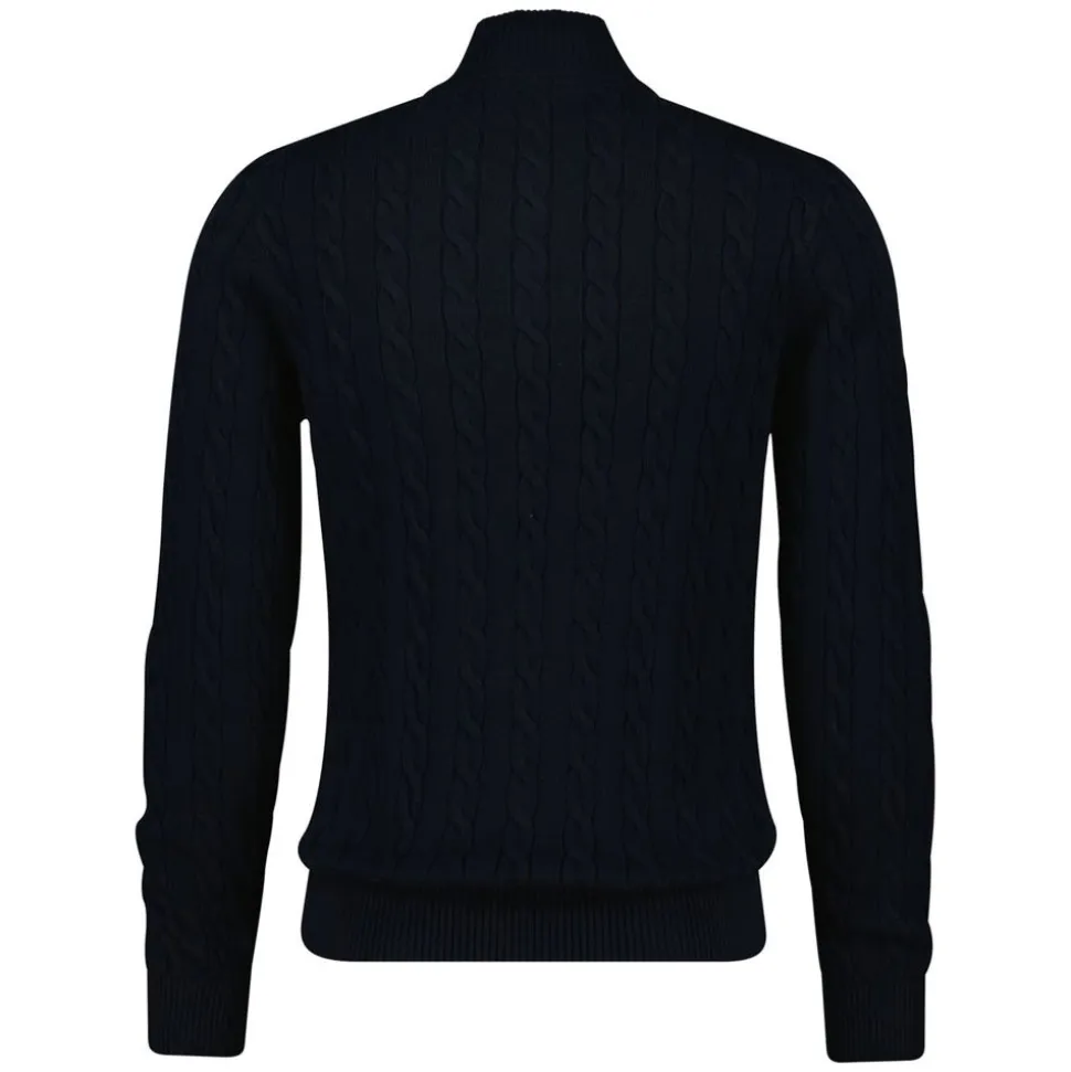Cotton Cable Half Zip Herr