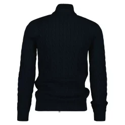 Cotton Cable Zipped Cardigan Herr