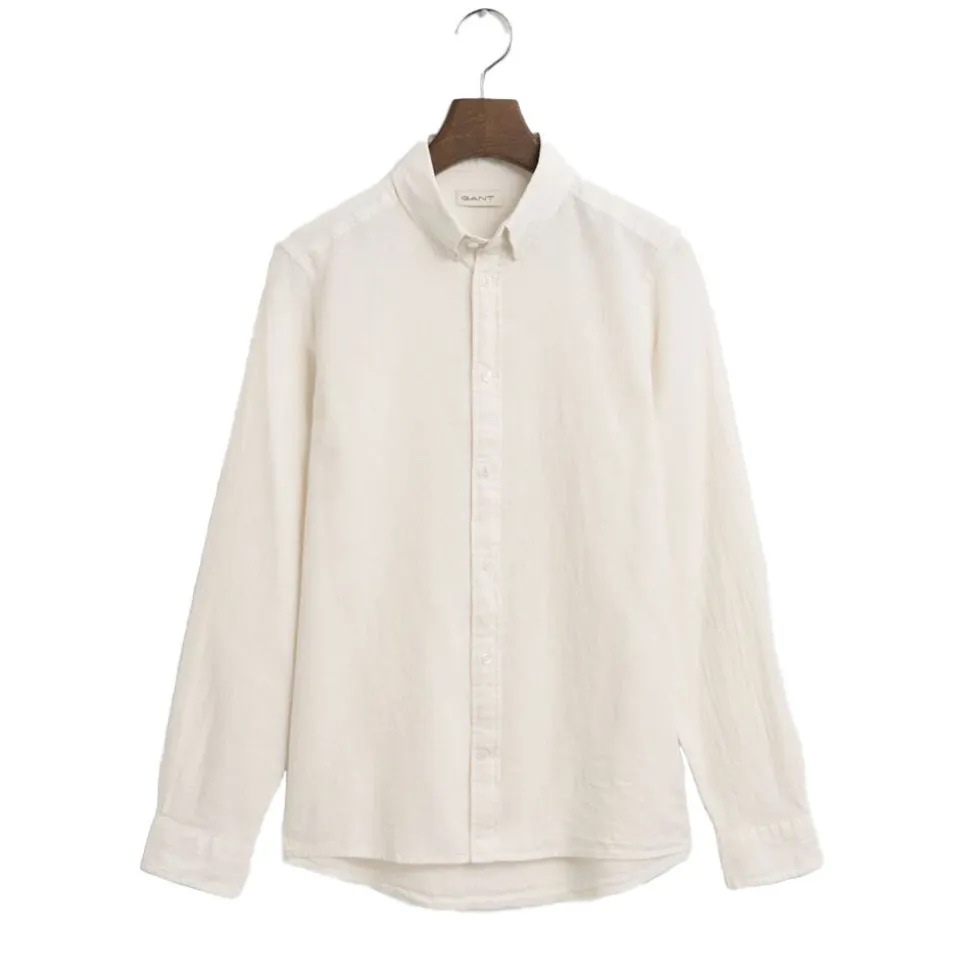 Cotton Linnen Botton Down Longsleeve Shirt Junior
