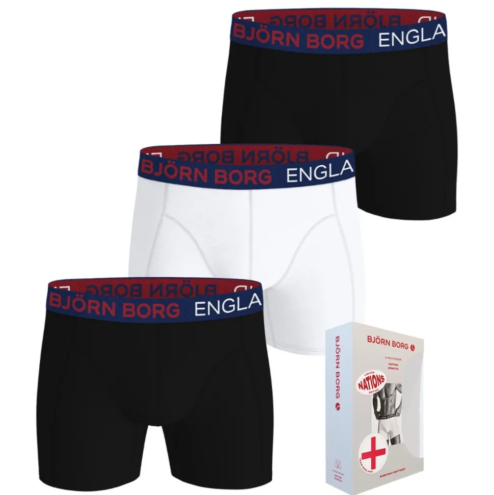 COTTON STRETCH BOXER ENGLAND 3-PACK HERR