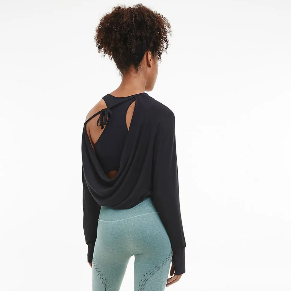 Cowl Back Gym Top Dam