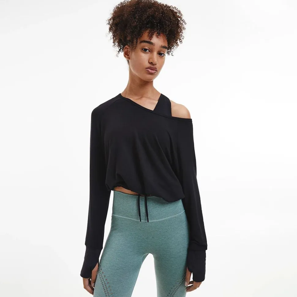 Cowl Back Gym Top Dam
