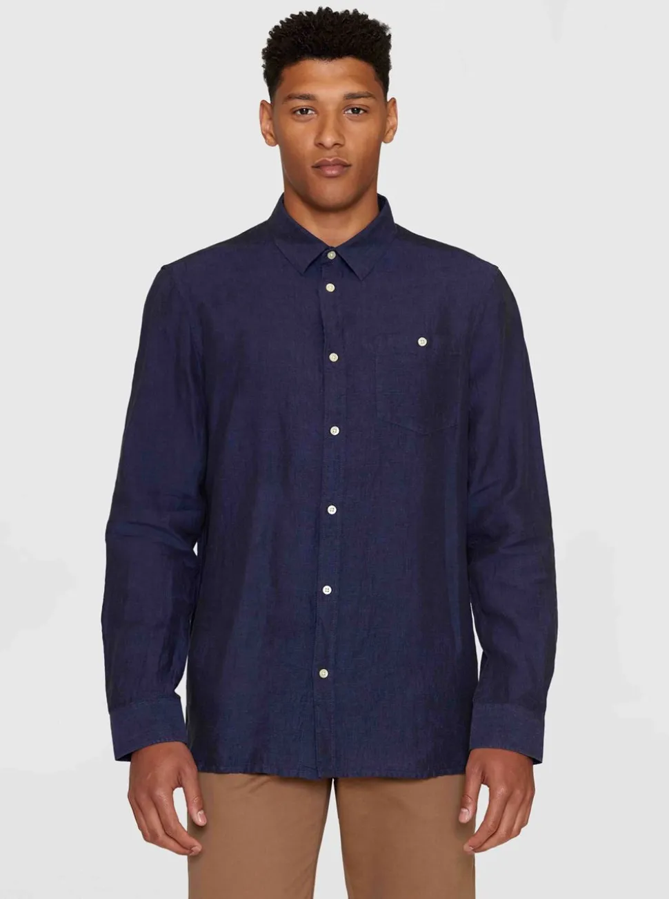 Custom fit linen shirt GOTS/Vegan Herr