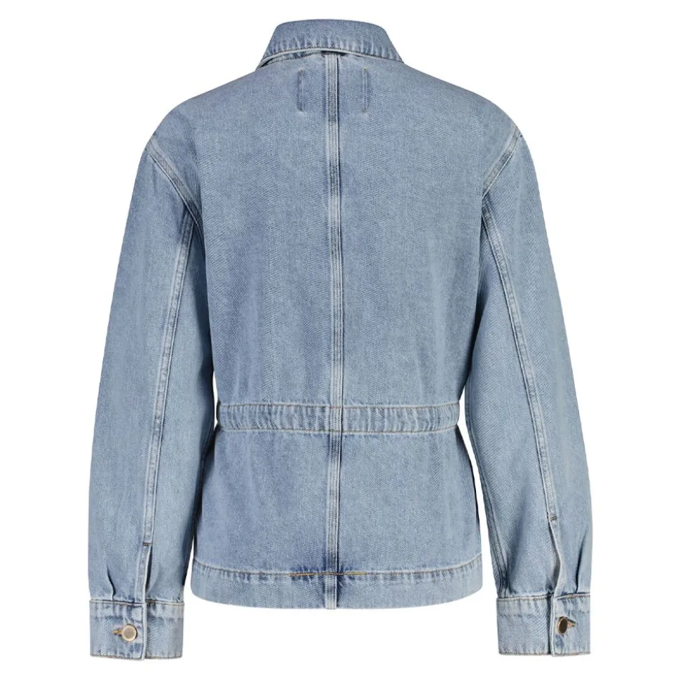 DENIM JACKET WITH TIE DETAIL DAM
