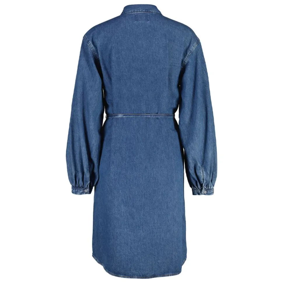 DENIM VOLUME SLEEVE SHIRT DRESS DAM