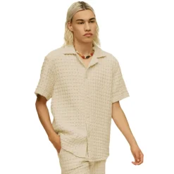 Ecru Cuba Waffle Shirt Herr
