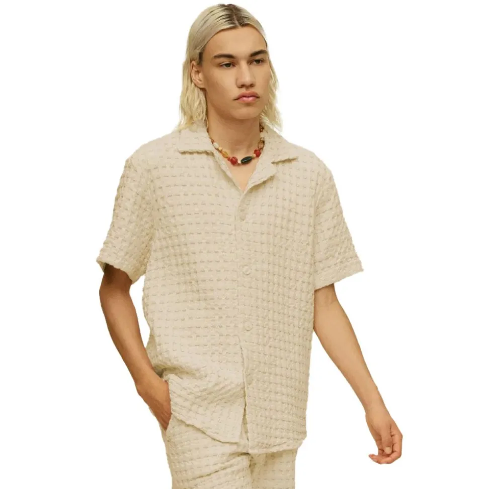 Ecru Cuba Waffle Shirt Herr