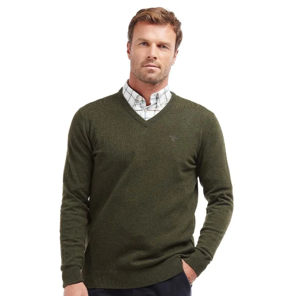 Essential Pullover Wolle V-Neck Herr