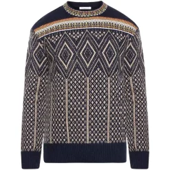Fair Isle Crew Neck Lambswool Knit Herr