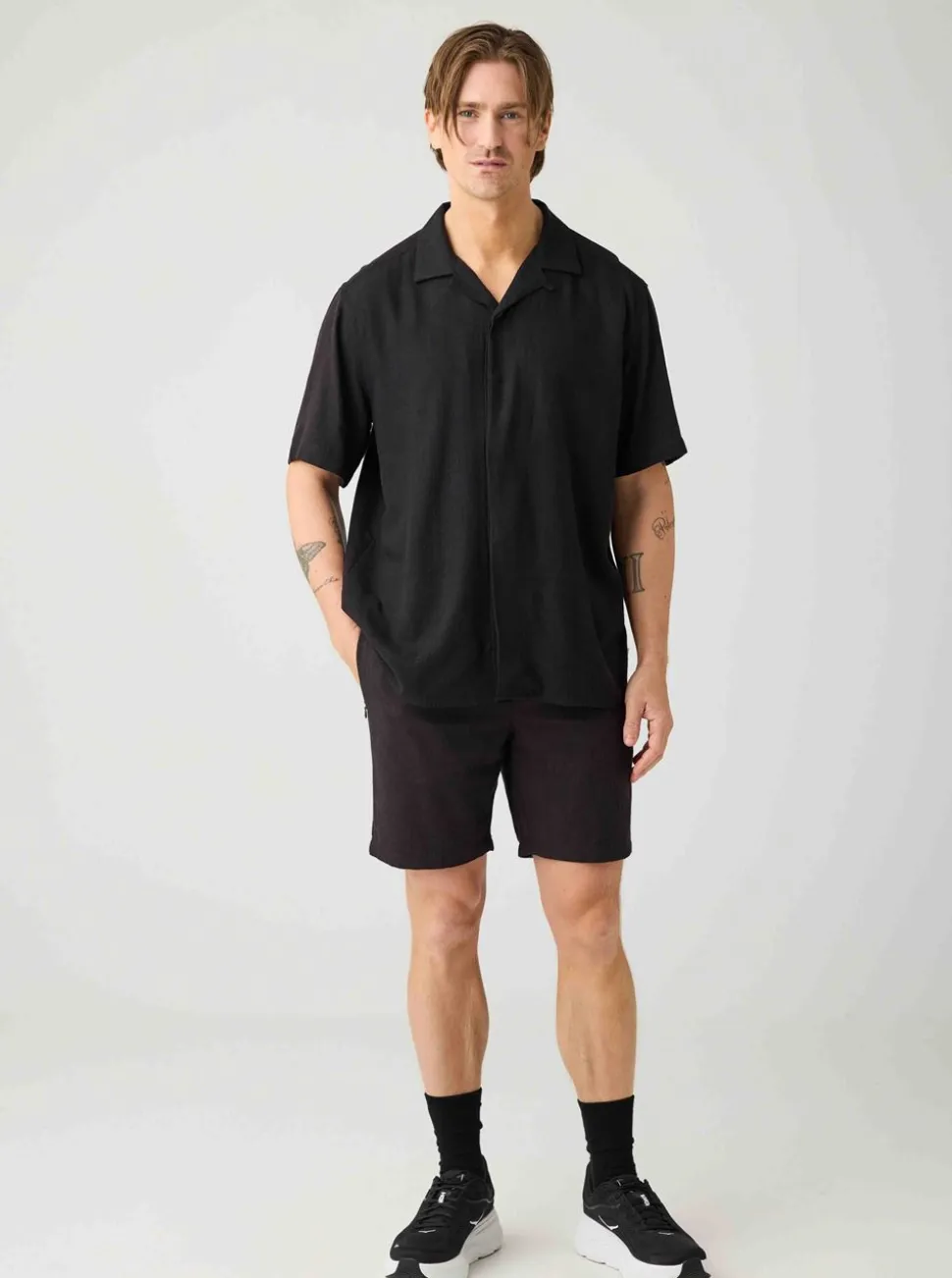 Fig loose linen-mix shorts herr