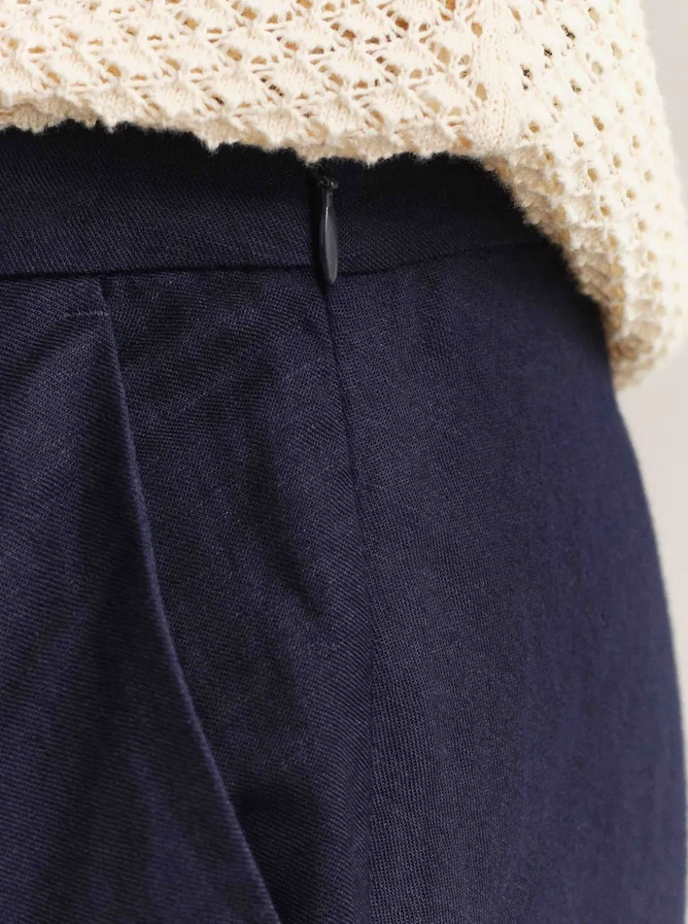 FLARED LINEN BLEND SKIRT DAM