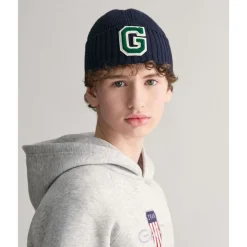 G Badge Rib Knit Beanie Junior