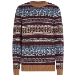 Gifting Wool Blend Fair Isle Crew Neck Herr
