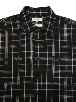 Julian Worker Shirt Checked Black Herr