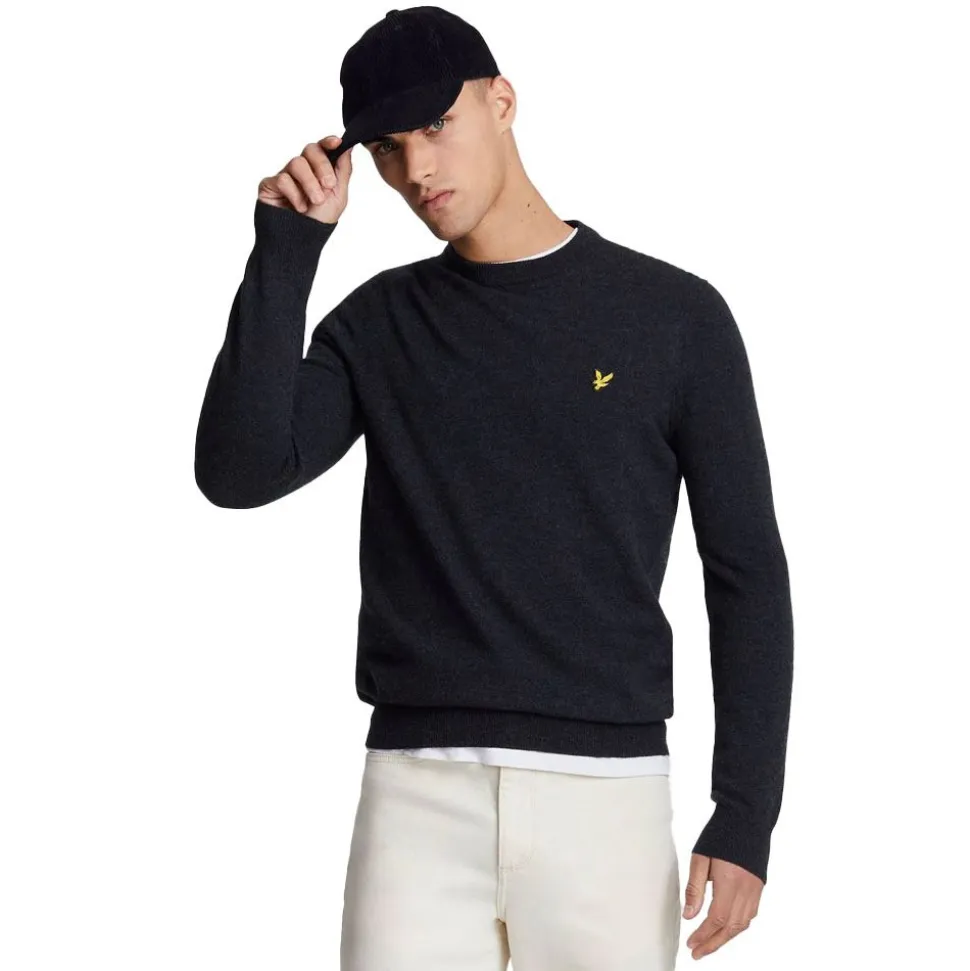 Lambswool Blend Crew Neck Jumper Herr