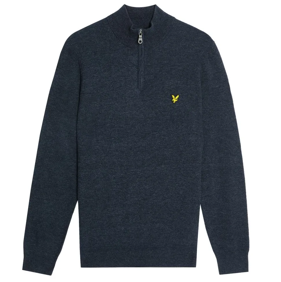Lambswool Blend Quarter Zip Jumper herr