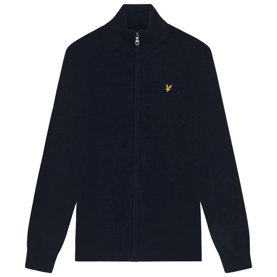 Lambswool Blend Zip Through Cardigan Herr