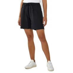 Linen Mix Elastic Waist Shorts Dam