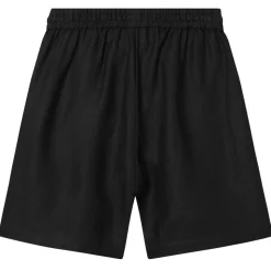 Linen Mix Elastic Waist Shorts Dam