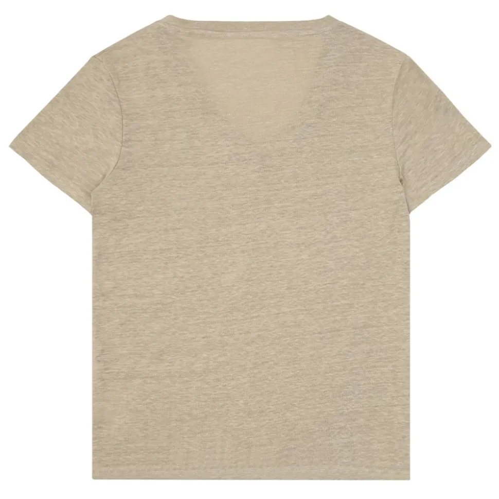 Linen v-neck t-shirt dam